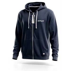 Marine Layer Intuit Zip Up Hoodie Navy Blue Men's Size L NWT
